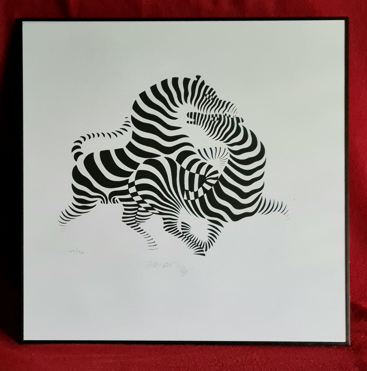 Victor Vasarely (1906 - 1997) : Fehér fekete