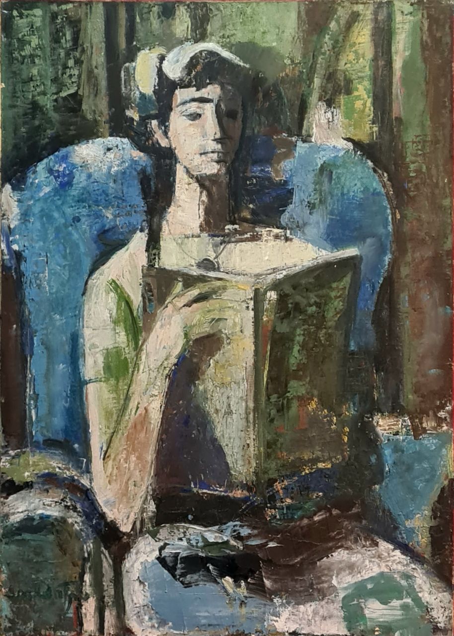 Sarkantyú Simon (1921 - 1989) : Olvasó lány Sarkantyú Simon (1921 - 1989) : Olvasó lány