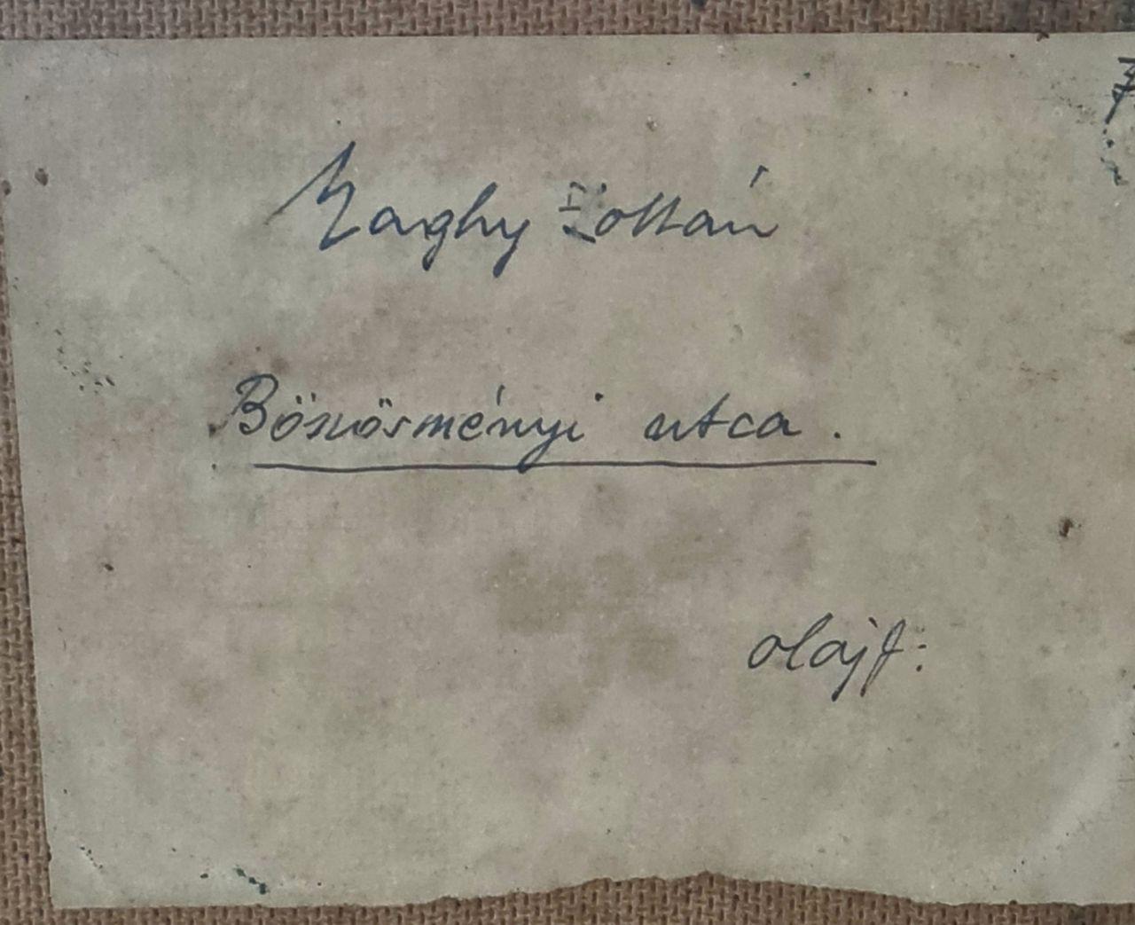 Maghy Zoltán (1903 - 1999) : Böszörményi utca Maghy Zoltán (1903 - 1999) : Böszörményi utca