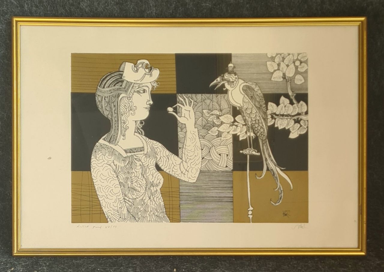 Szász Endre (1926 - 2003) : Múzsa és madara Szász Endre (1926 - 2003) : Múzsa és madara