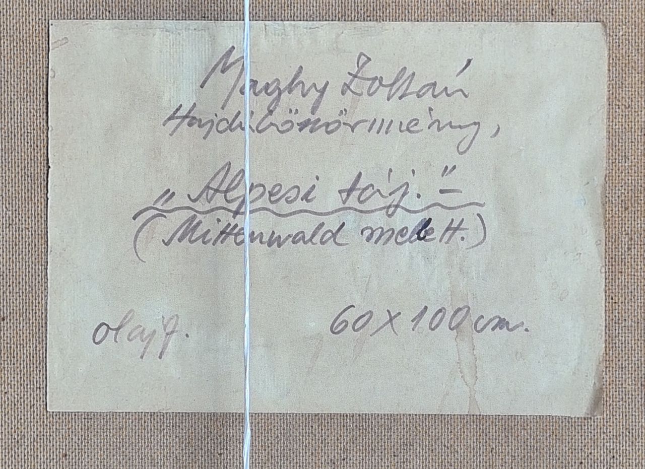 Maghy Zoltán (1903 - 1999) : Alpesi táj (Mittenwald mellett) Maghy Zoltán (1903 - 1999) : Alpesi táj (Mittenwald mellett)